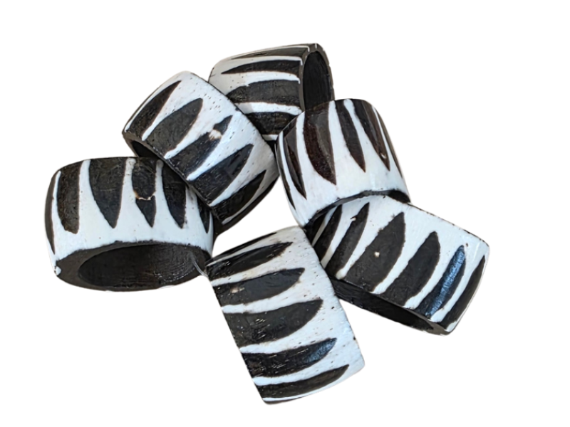 Cow Horn napkin ring holders